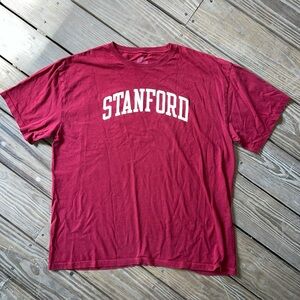 Stanford 2XL Tee. Burgundy & White. EUC.